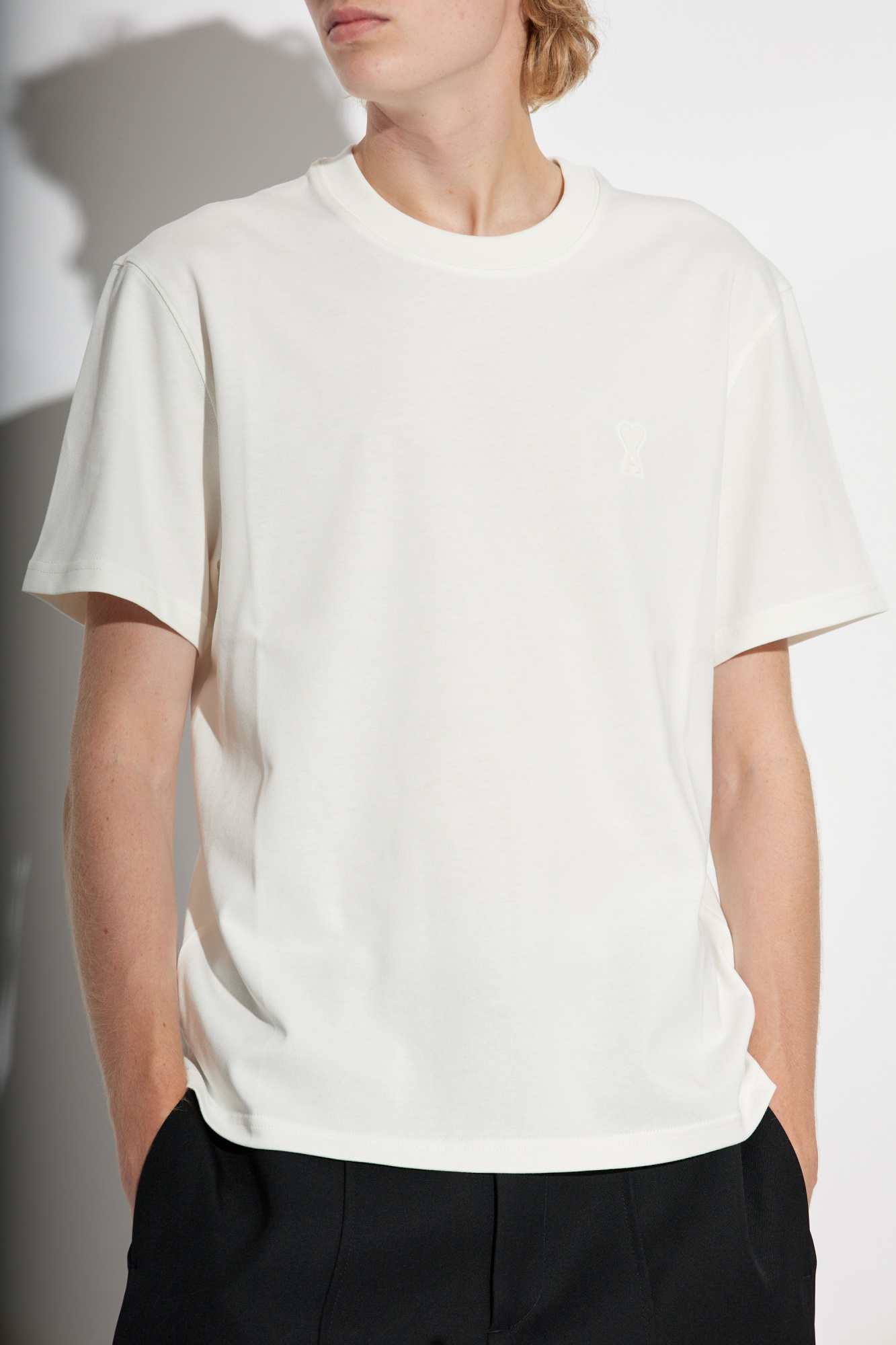 shirt with embossed logo Ami Alexandre Mattiussi - Grey